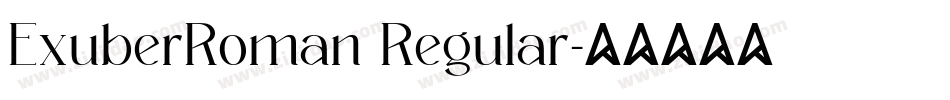 ExuberRoman Regular字体转换